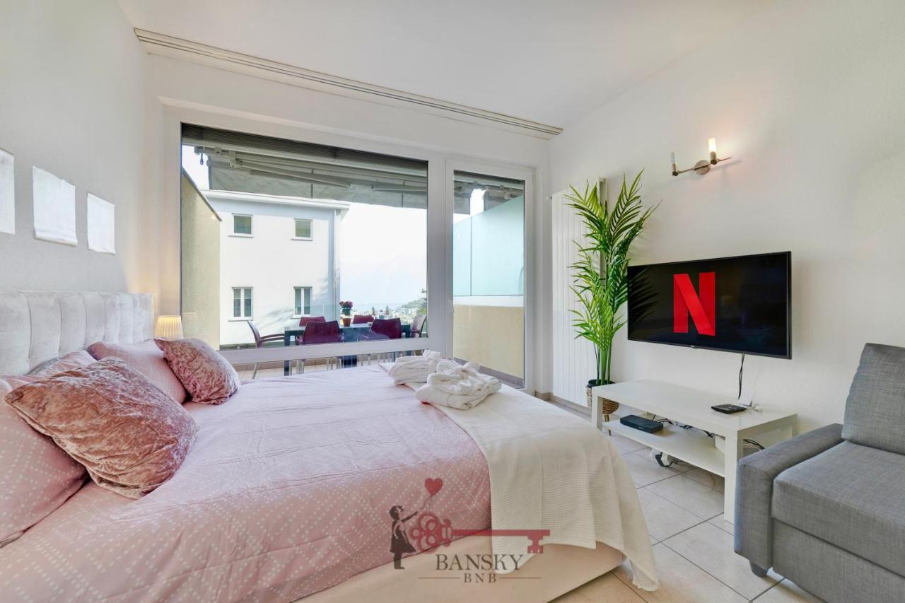 'Cuore Di Rose' Parking - Welcome Set, Netflix, For 4 Persons -By Easylife Swiss ルガーノ エクステリア 写真